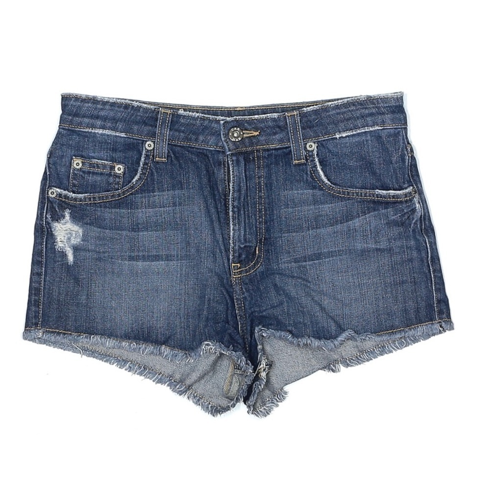 Carmar High Waist Medium Wash Boho Cutoff Jean Shorts Size 27
